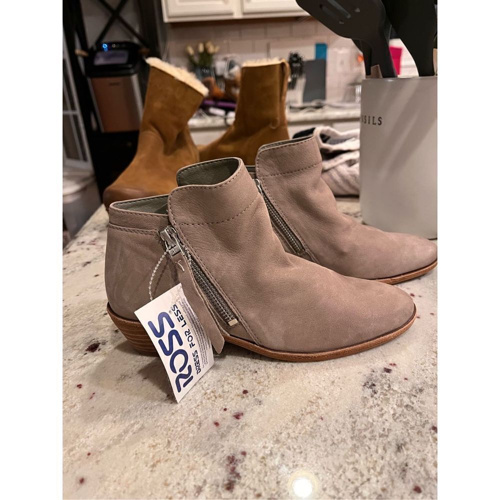 Sam Edelman Packer Gray Double Zipper Ankle Booties sz 5 NWT